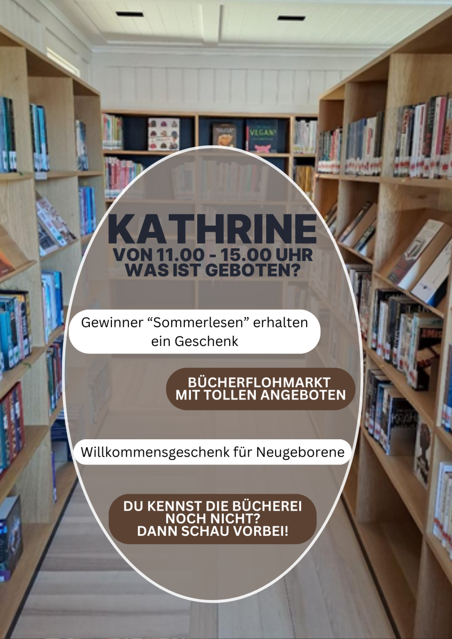 Kathrine in der Bücherei