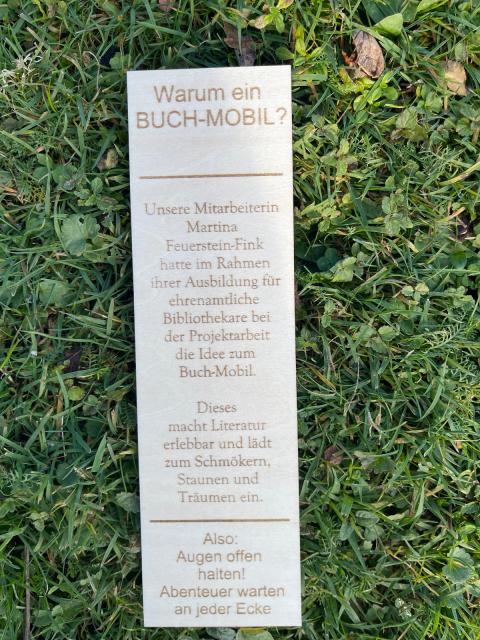 Schild Erklärung Buchmobil