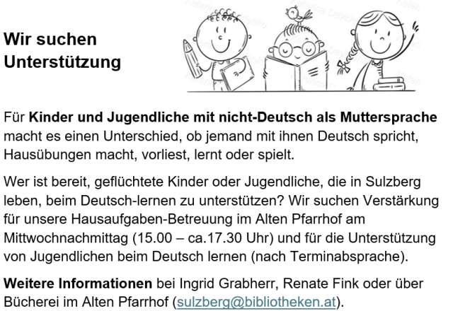 Unterstützung gesucht!