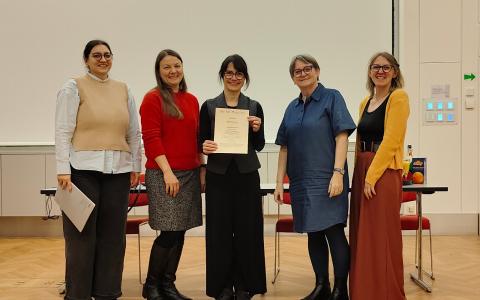 Martina bei der Zertifikat Verleihung